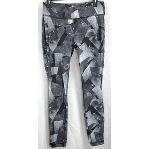 Danskin active leggings 8–10 Gray Geo Drawstring 28"W 27"IN MidRise Yoga Pants